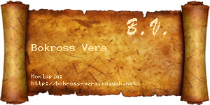 Bokross Vera névjegykártya